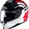 HJC C70 Curves White / Red -Magasin D'Accessoires De Moto De Qualité hjc c70 curves white red full face helmet helm casque kask casco 1 3
